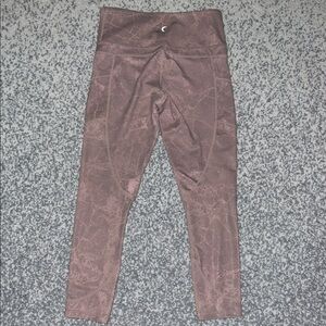 Women ZYIA Active Pink Design Athletic Legging Waist Pouch Card Pockets 6-8 NWOT